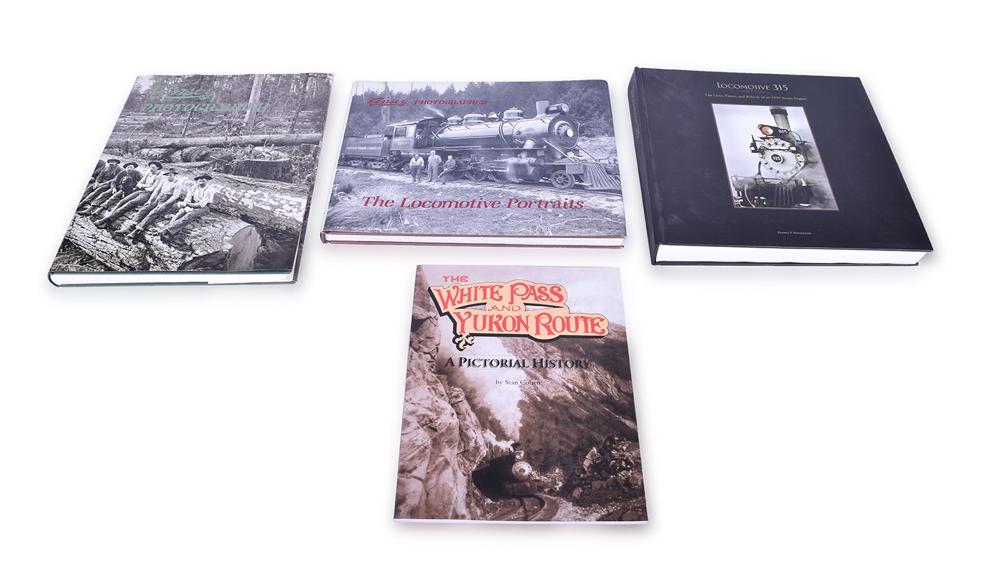 503 - 4 Narrow Gauge Railroad Books - Locomotive 315, Kinsey Photographer - The Locomotive Portraits, Kinsey Photographer, The White Pass and Yukon thumbnail