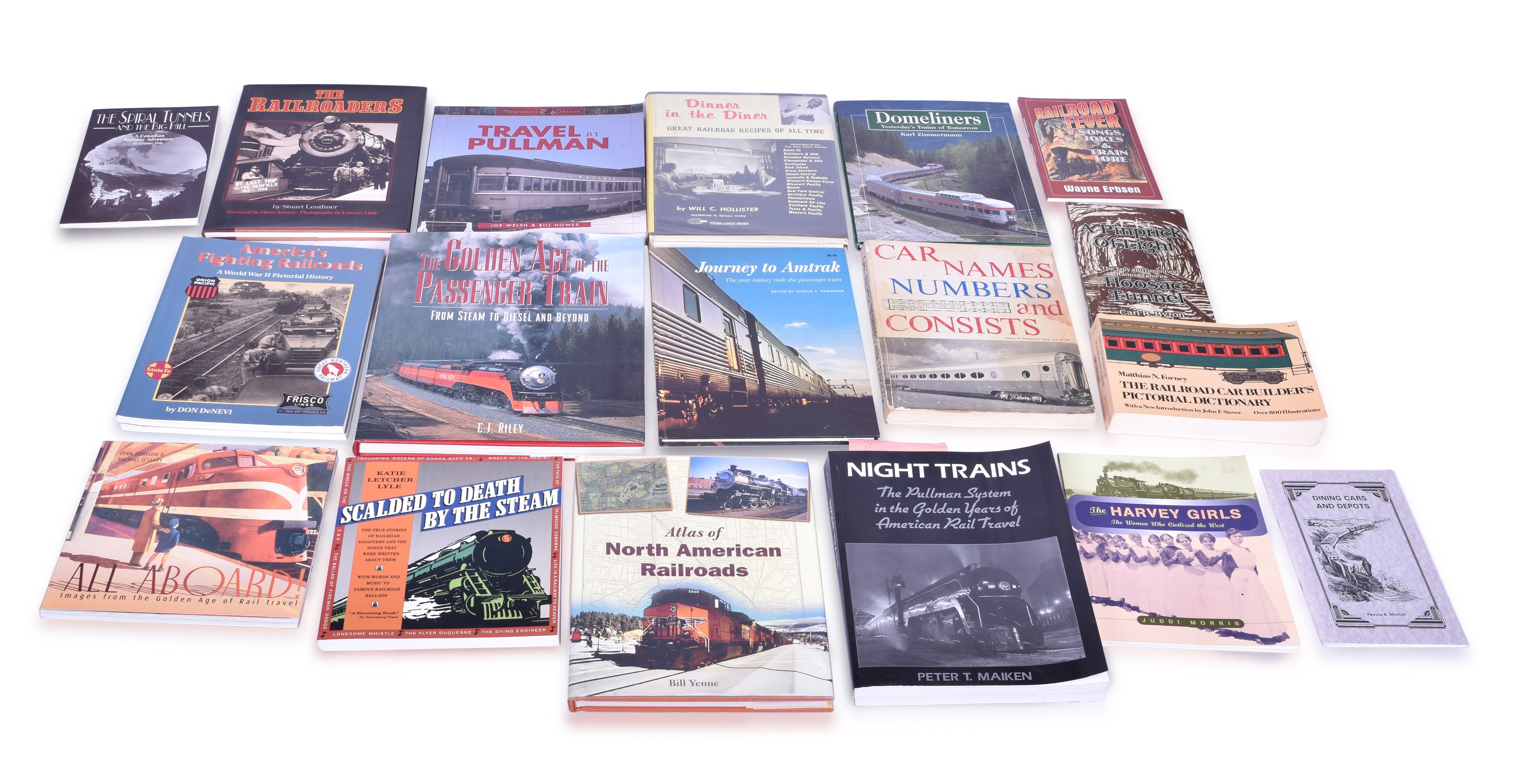 513 - Nineteen Railroad Books - Passenger Trains, Train Wrecks, WWII, and More thumbnail
