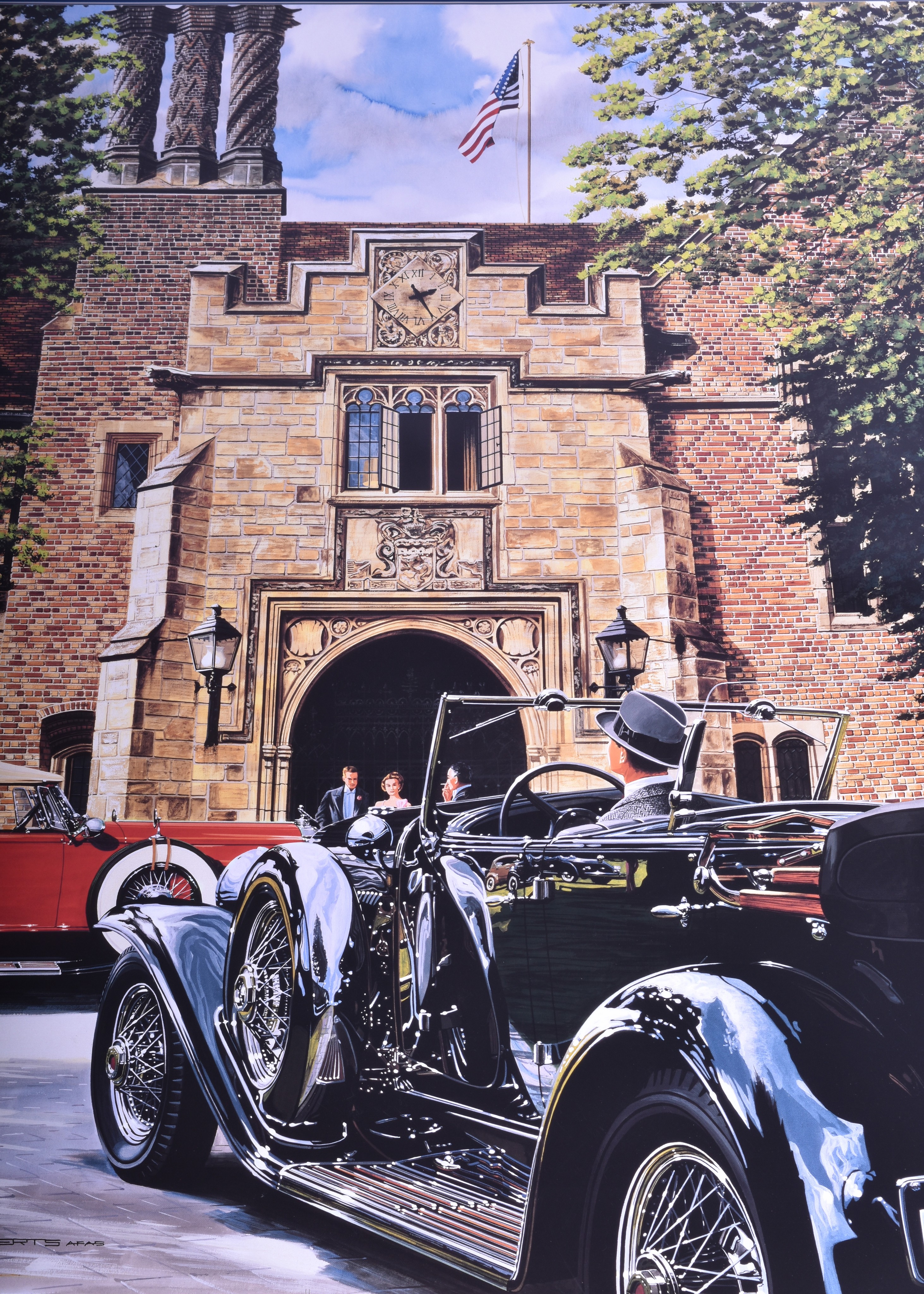 860 - 2003 Meadowbrook Concours d' Elegance Poster -Featuring Ken Eberts Artwork w/ 1930 Duesenberg thumbnail