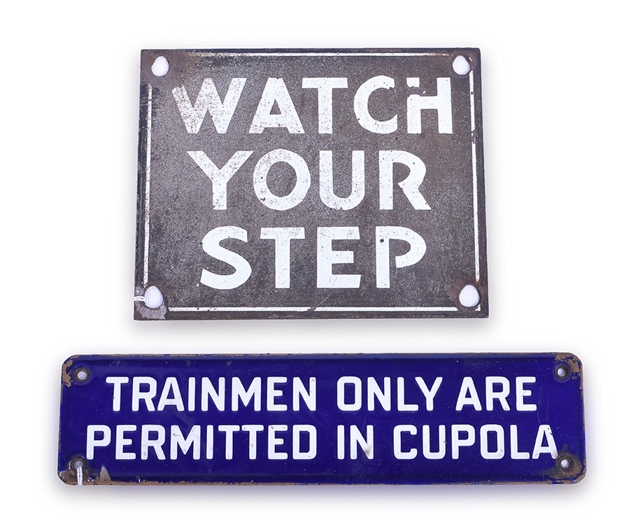 8 - Porcelain Trainmen in the Cupola and Watch Your Step Signs thumbnail