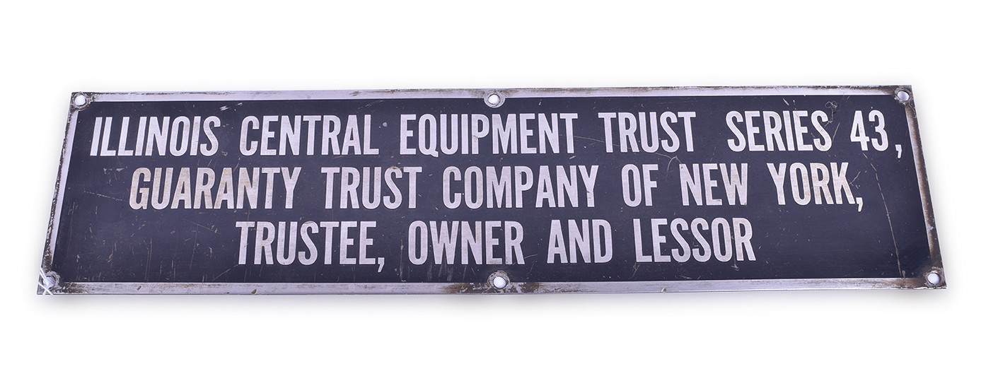 32 - Illinois Central Railroad Stainless Steel Trust Plate thumbnail