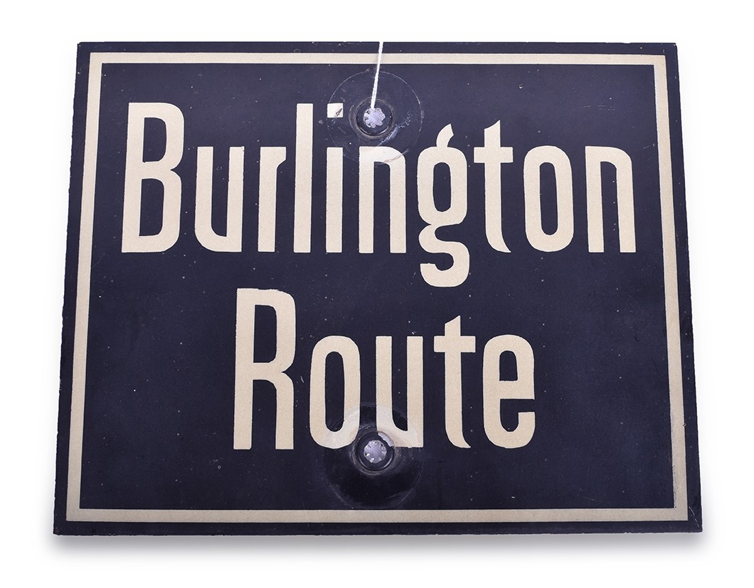 33 - CB&Q / Burlington Route Aluminum Sign thumbnail