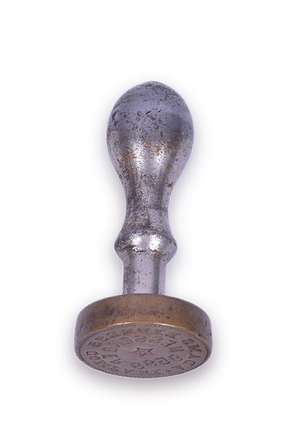 73 - Adams Express Company Brass Messenger Sealer thumbnail