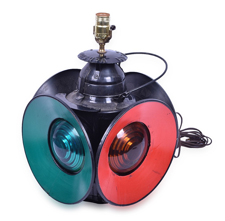 89 - Handlan Railroad Switch Lamp w/ Day Targets - Lamp Conversion thumbnail