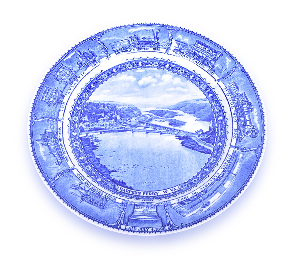 102 - Baltimore and Ohio Centenary / Colonial Lamberton Harpers Ferry Dinner Plate thumbnail