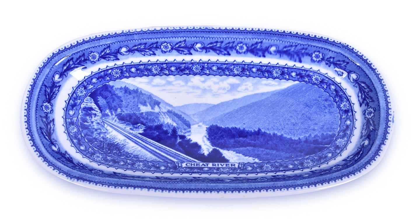 103 - Baltimore and Ohio Centenary / Colonial Lamberton Cheat River Celery Tray thumbnail
