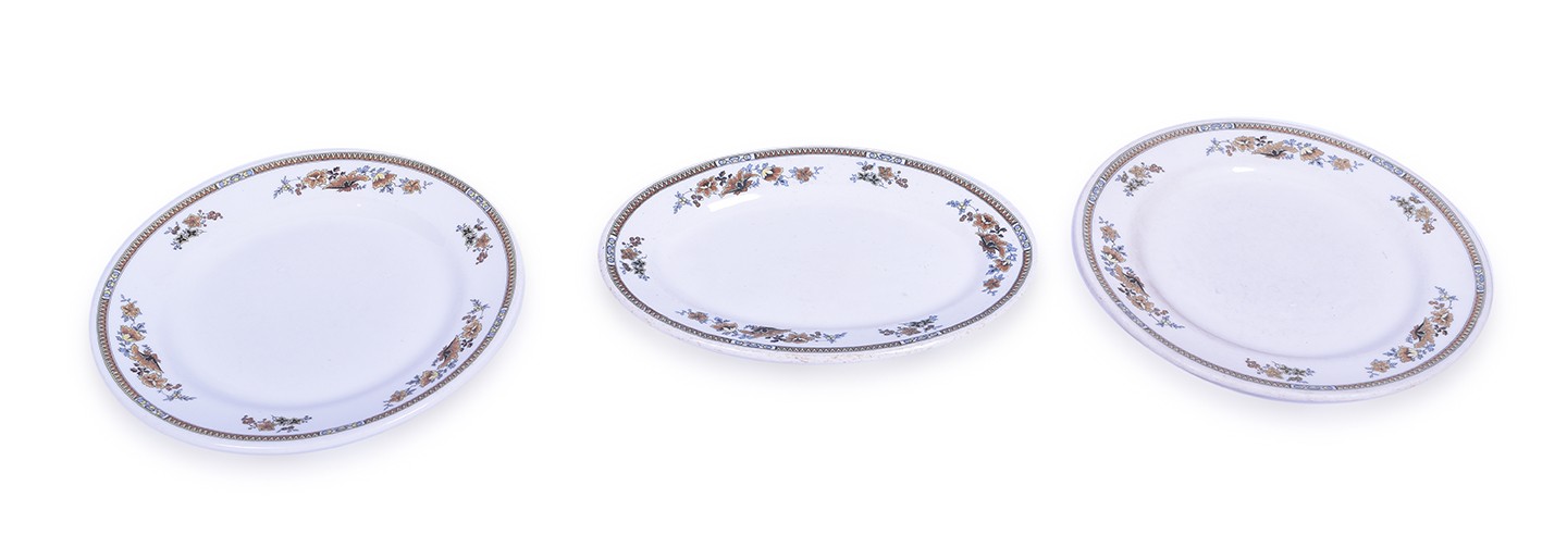 164 - Three Minneapolis St. Paul & Sault steam locomotive. Marie (Soo Line) Plates and Platter - Logan Pattern thumbnail