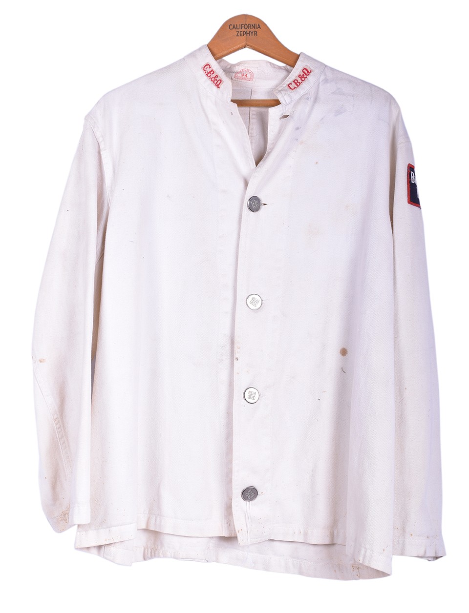 193 - CB&Q / Burlington Railroad Waiter's Coat / Jacket w/ California Zephyr Hanger thumbnail