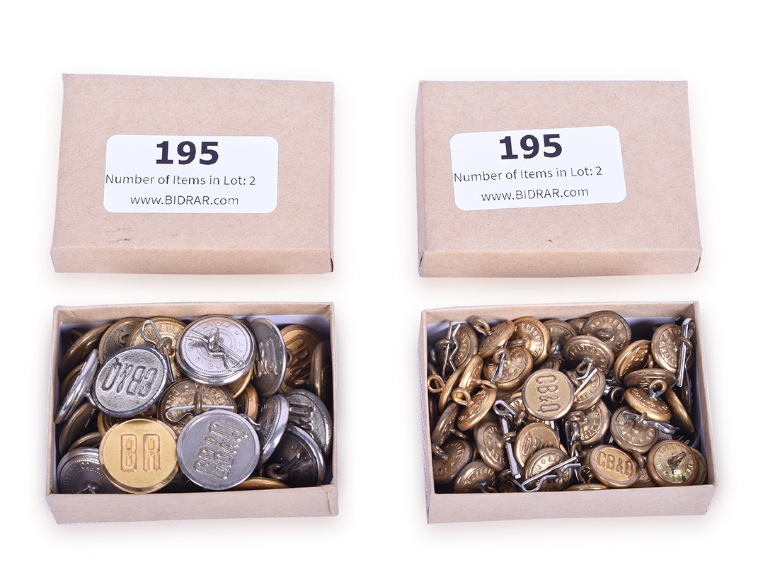 195 - 120 CB&Q / Burlington Uniform Buttons thumbnail