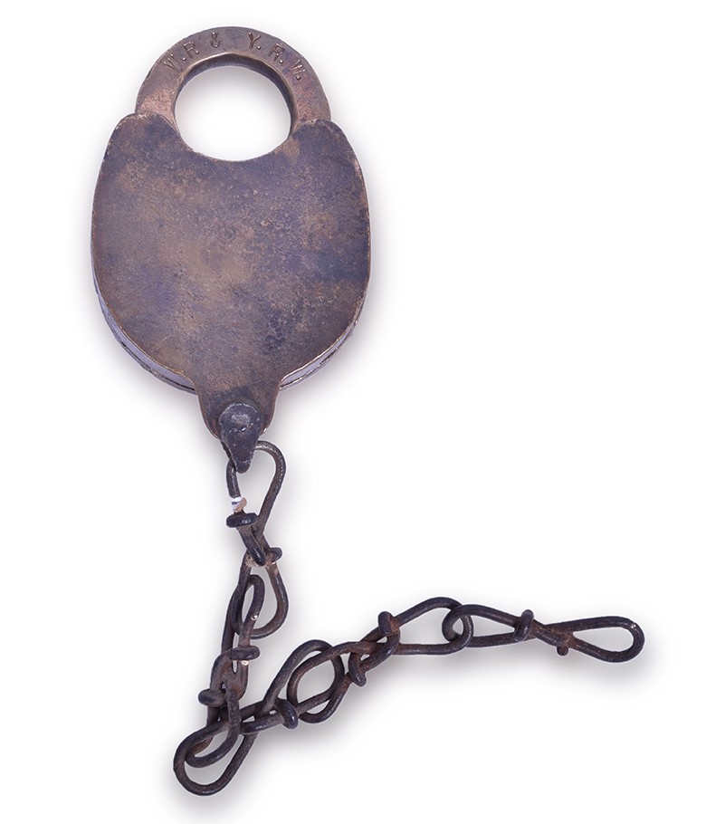 198 - White Pass and Yukon Railway Brass Heart Shaped Lock thumbnail