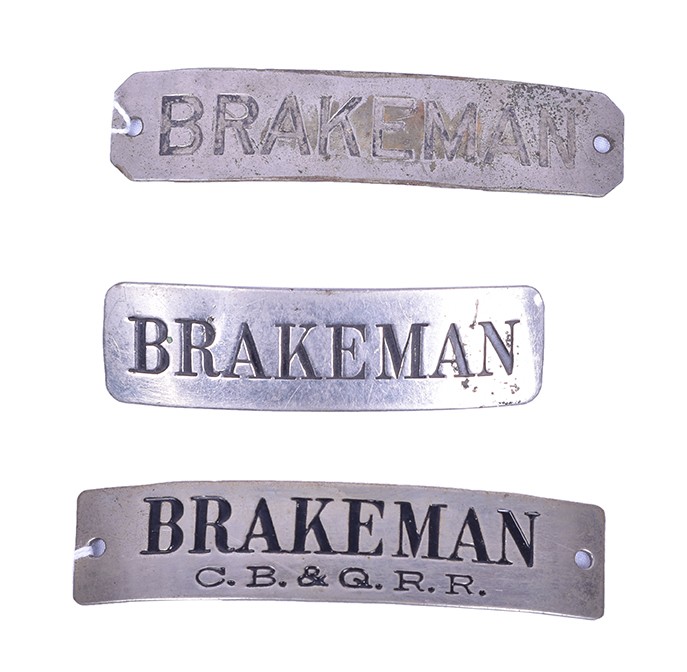 211 - Three Nickel Brakeman Badges - CB&Q / Burlington Railroad thumbnail