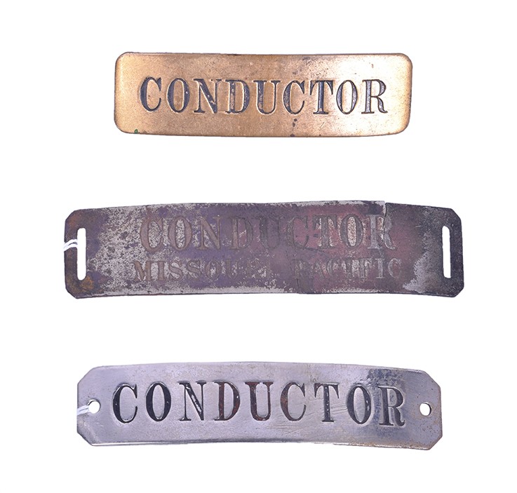 215 - Missouri Pacific and Two Additional Conductor Cap Badges thumbnail