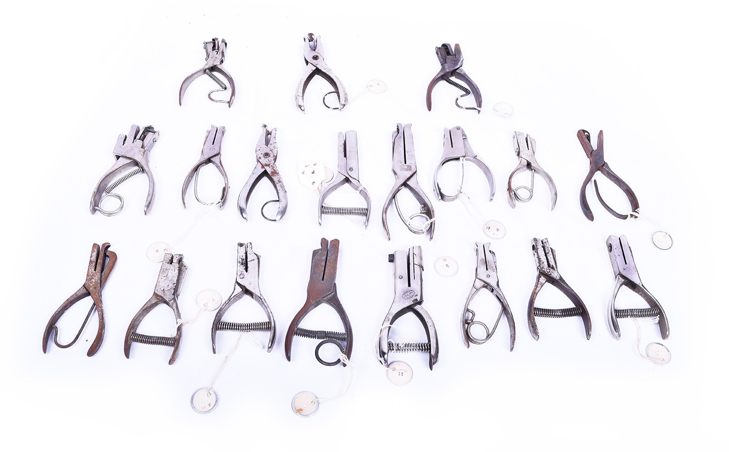 223 - Group of Nineteen Railroad Ticket Punches thumbnail