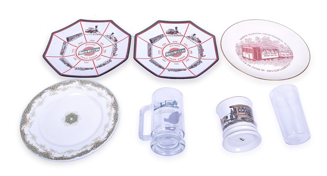 237 - Group of Miscellaneous Railroad China - Chicago and Northwestern, B&O Historical, Santa Fe, etc. thumbnail