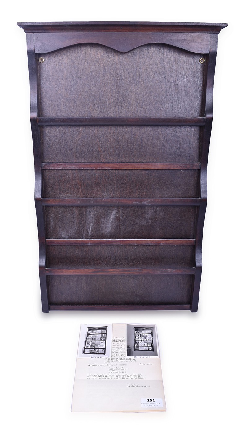 251 - Reproduction Wooden Timetable Wall Rack thumbnail