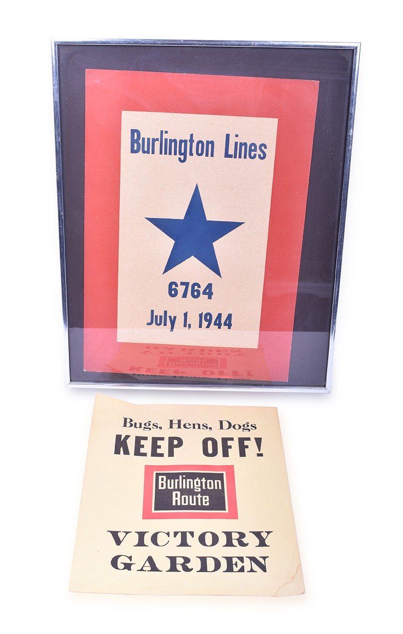 256 - Burlington / CB&Q Railroad Victory Garden & Burlington Lines Blue Star Posters thumbnail
