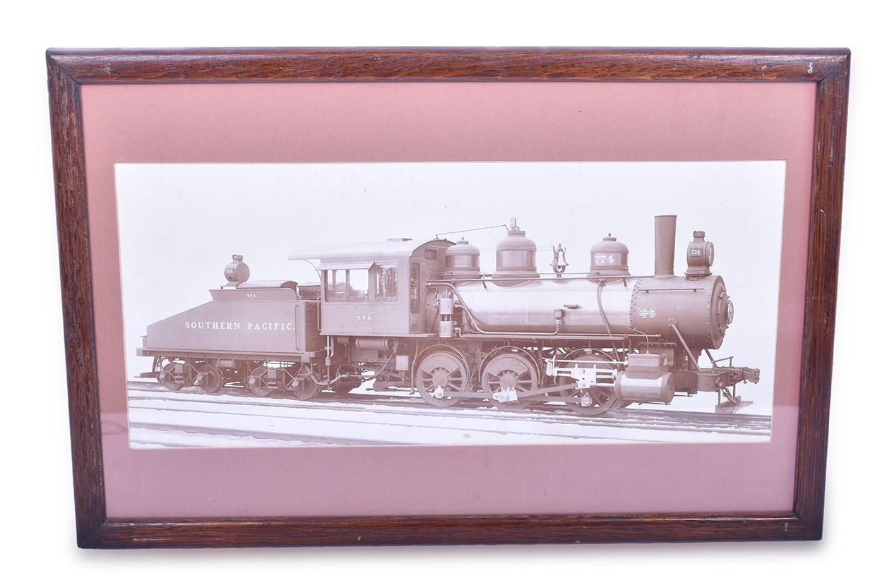 261 - Southern Pacific 0-6-0 Steam locomotive #774 - Schenectady Locomotive Works Framed Builders Photograph thumbnail