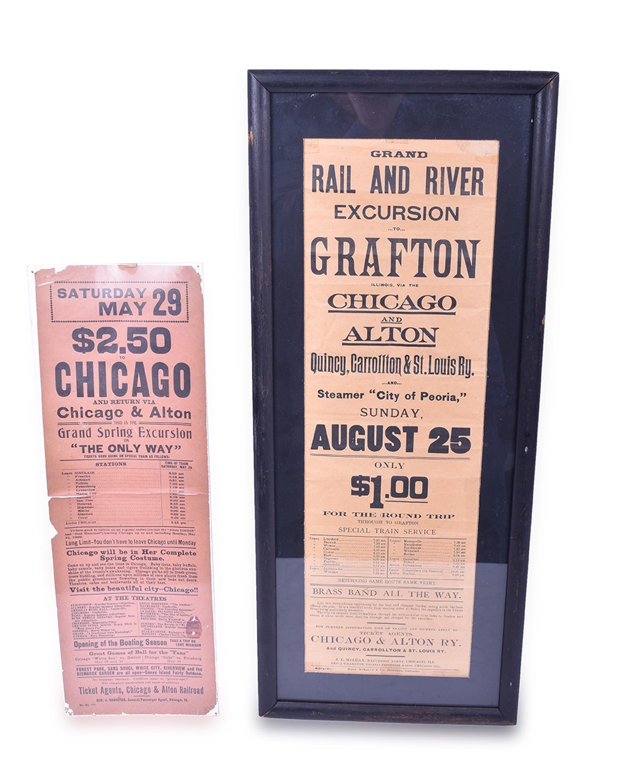 273 - Chicago & Alton Railroad 1901 and 1909 Broadsheet Advertisements thumbnail