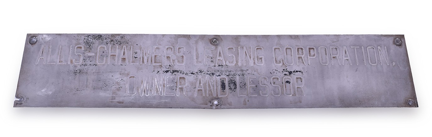 280 - Allis Chalmers Leasing Corporation Trust Plate thumbnail