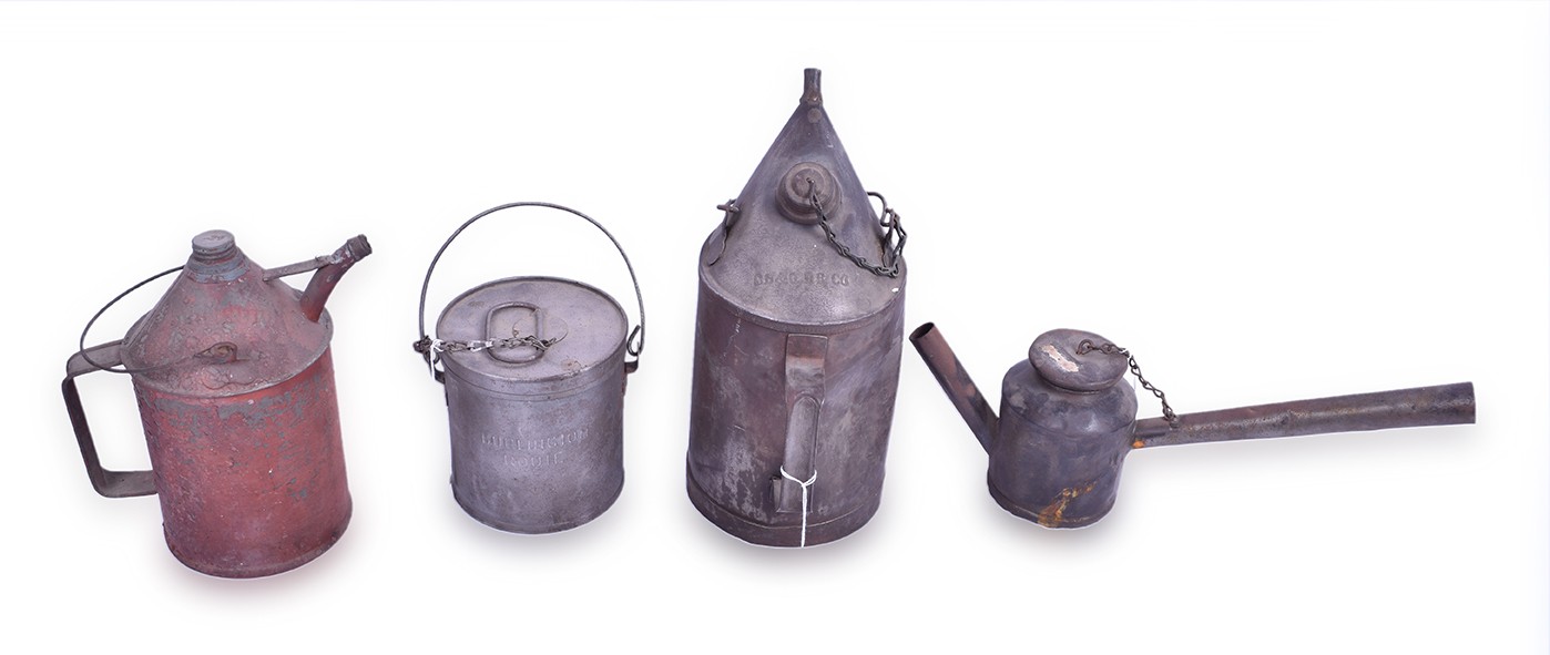 304 - Four Burlington Route / CB&Q Kerosene Cans and Engine Torch thumbnail
