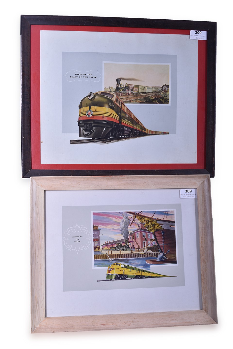309 - Group of five EMD / Electro-Motive Framed Diesel Locomotive Prints thumbnail