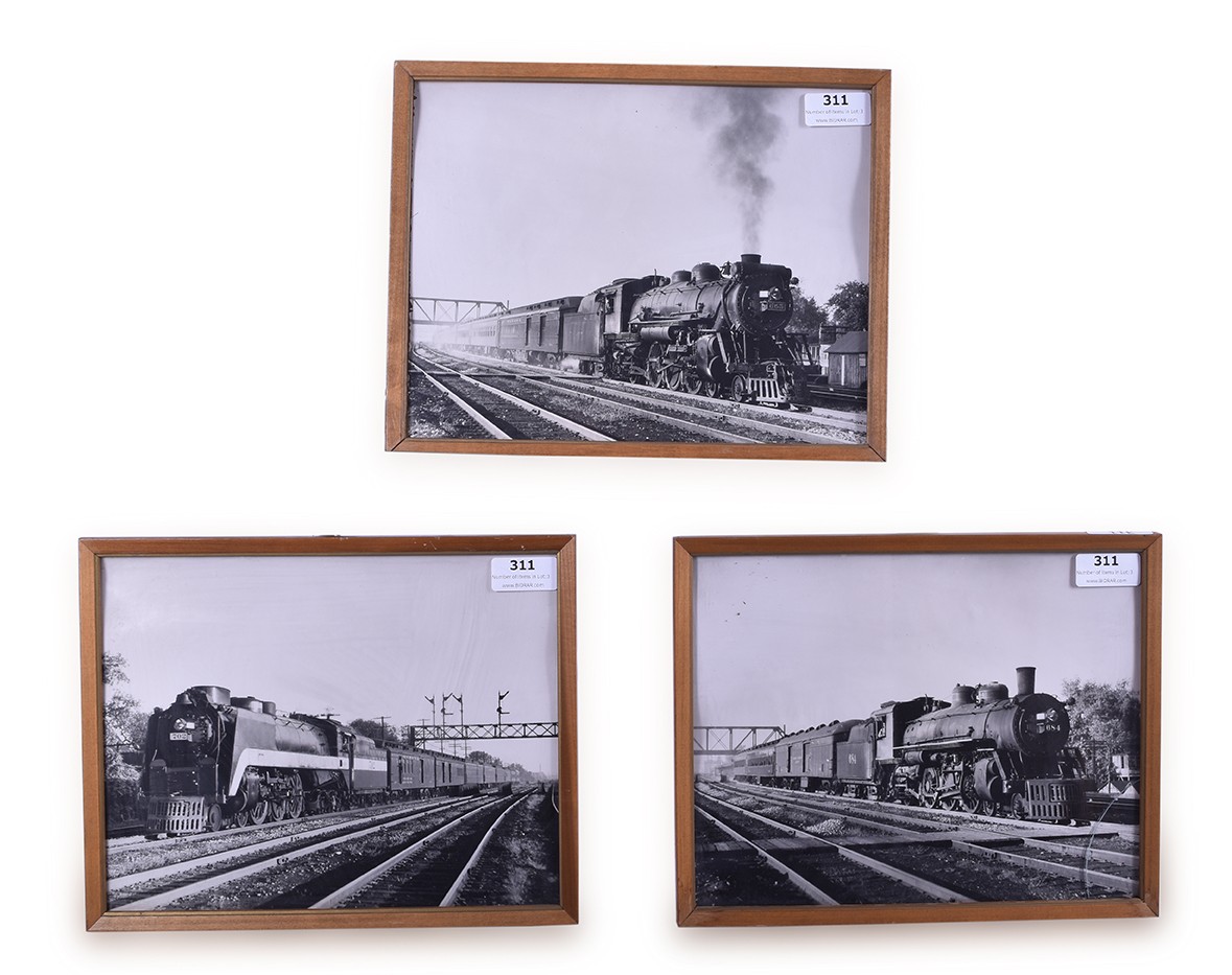 311 - Three Framed John Krause Wabash Railroad Black & White Photographs thumbnail