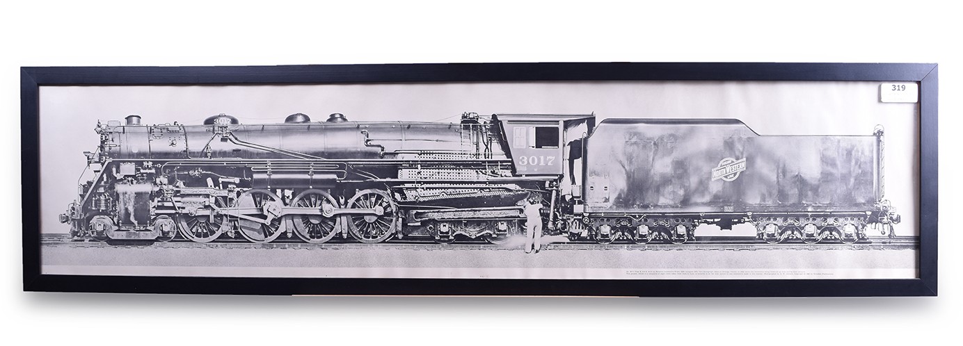 319 - Large Chicago and Northwestern Class H 4-8-4 Framed Print thumbnail