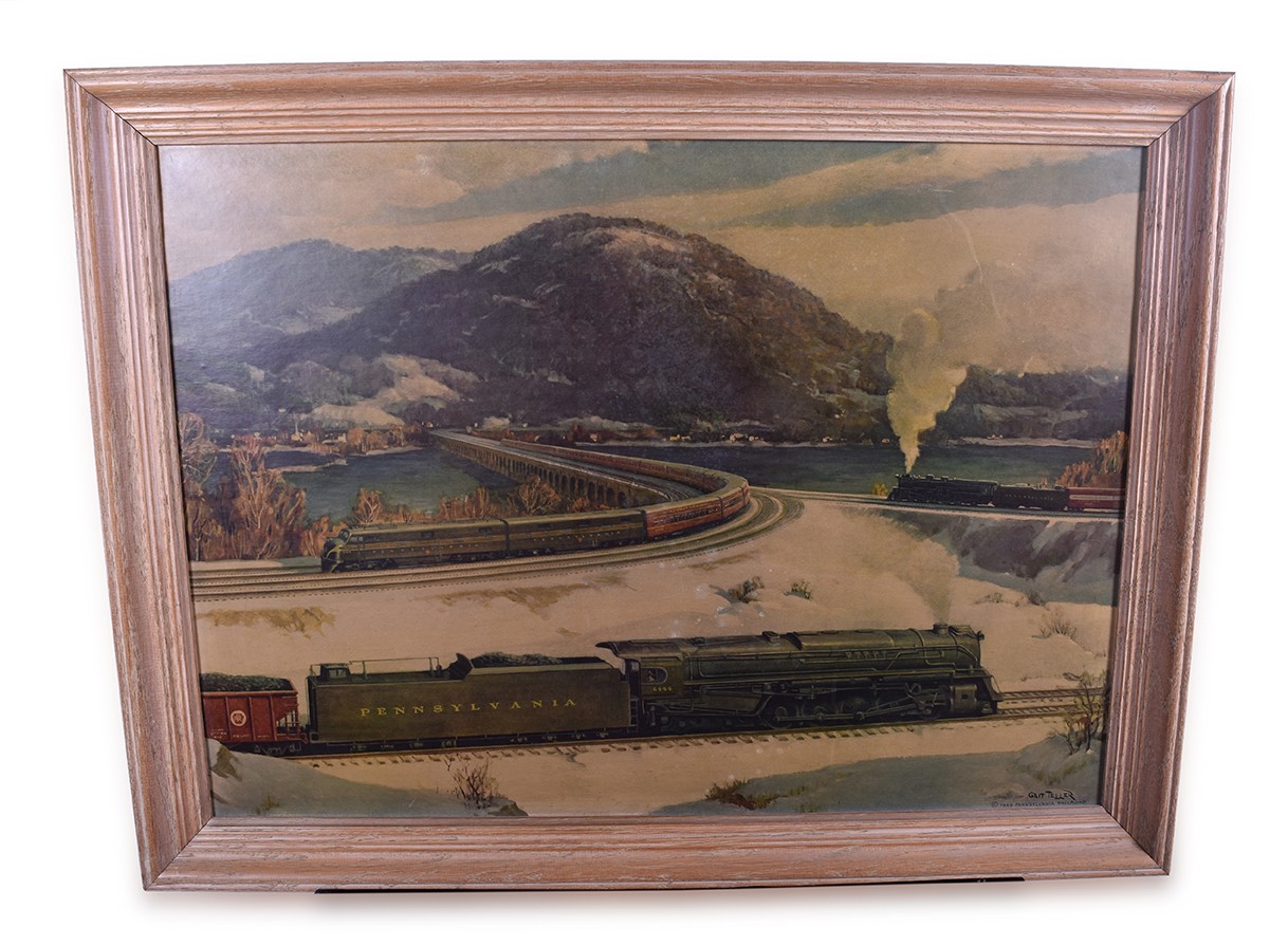 323 - Grif Teller 1949 Pennsylvania Railroad Rockville Bridge Framed Print thumbnail