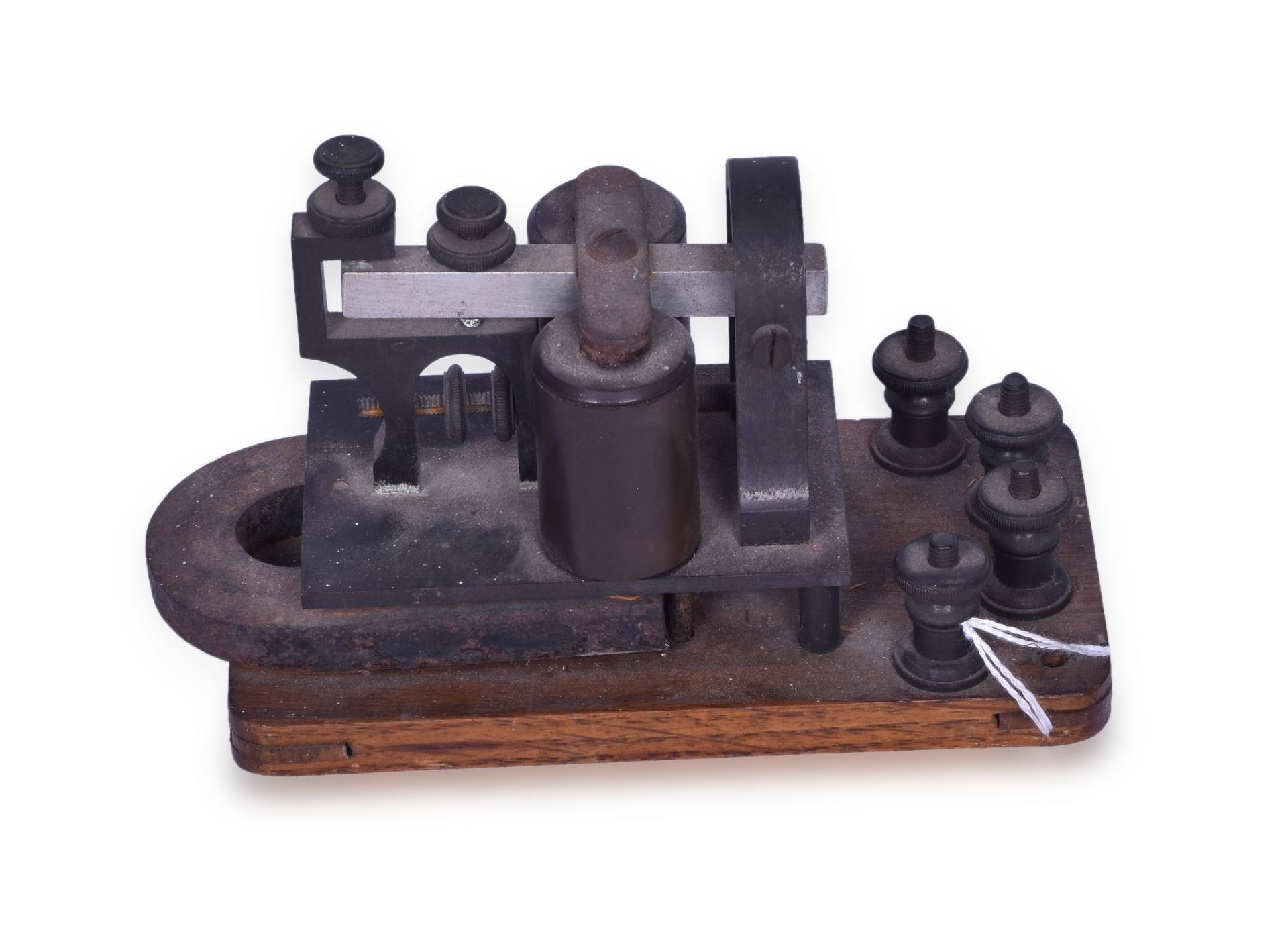 354A - Unmarked Telegraph Sounder on Wooden Board thumbnail