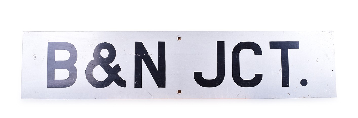 370 - B.& N. Junction Double Sided Reflective Sign - Likely Santa Fe thumbnail