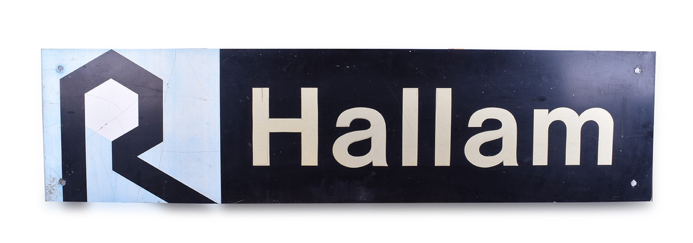 372 - Rock Island / The Rock Railroad Hallam, Nebraska Sign thumbnail