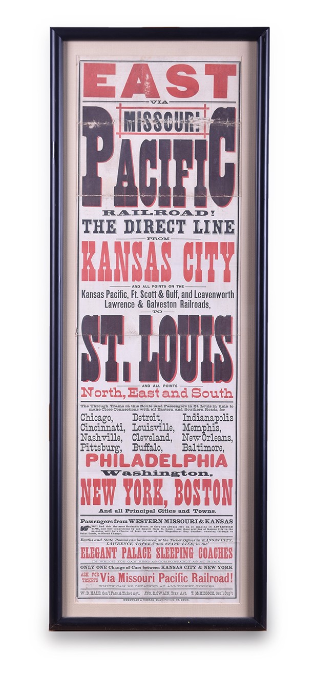 397 - Missouri Pacific Railroad - East via Missouri Pacific Advertising Broadsheet thumbnail