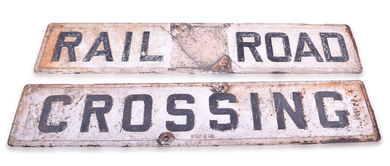404 - Western Railroad Supply Cast Iron Railroad Crossing Crossbucks thumbnail