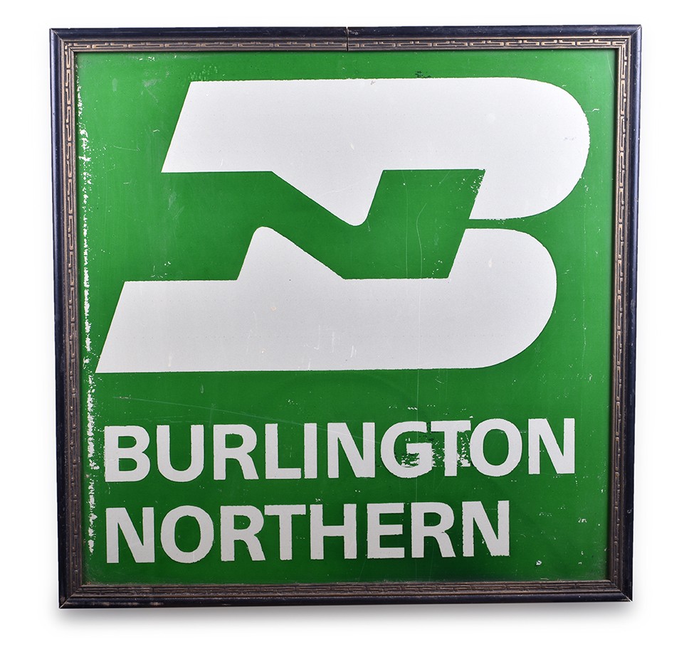 410 - Burlington Northern Railroad Aluminum Sign thumbnail