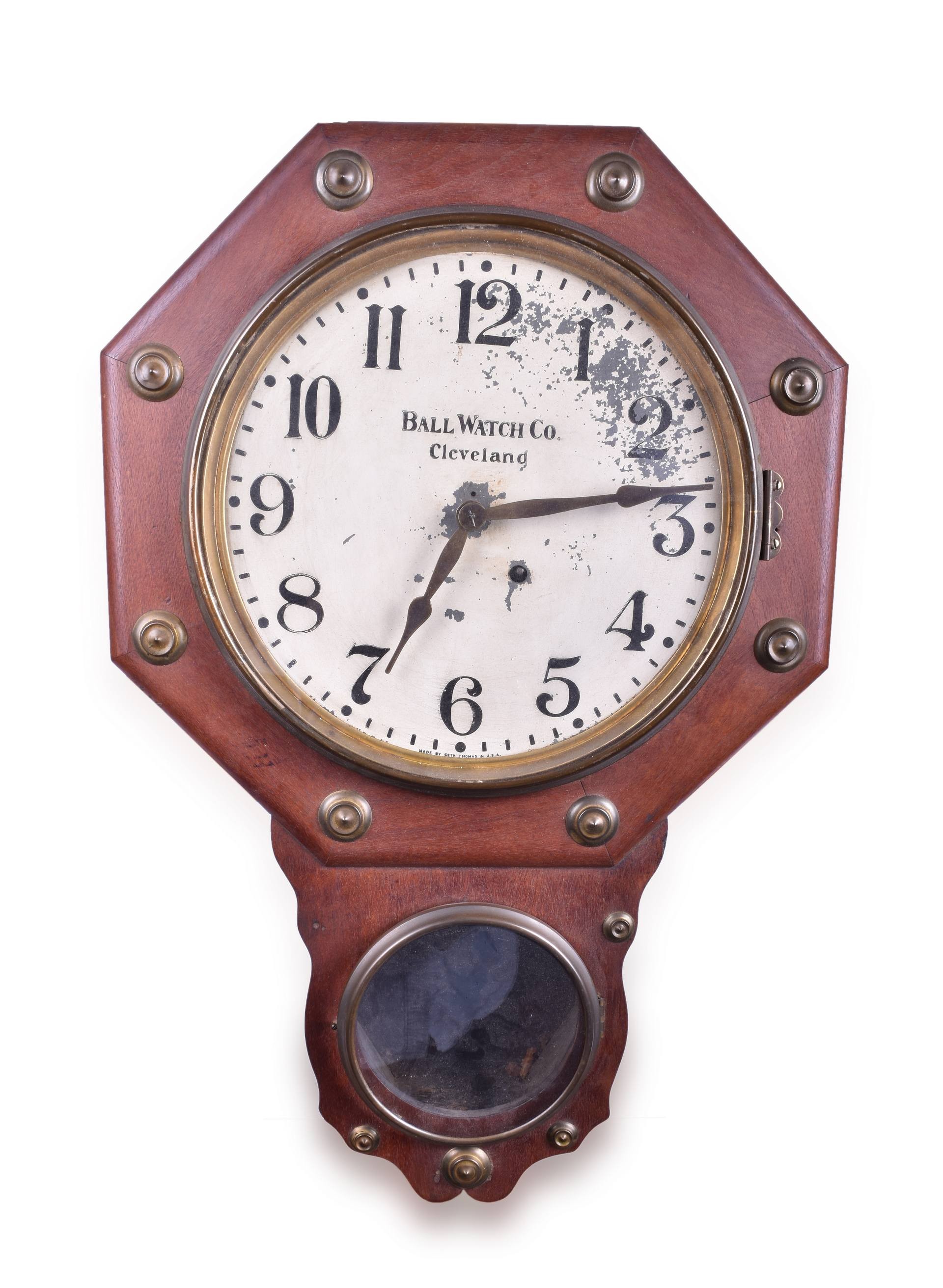425 - Seth Thomas / Ball Watch Cleveland Railroad Depot Clock thumbnail