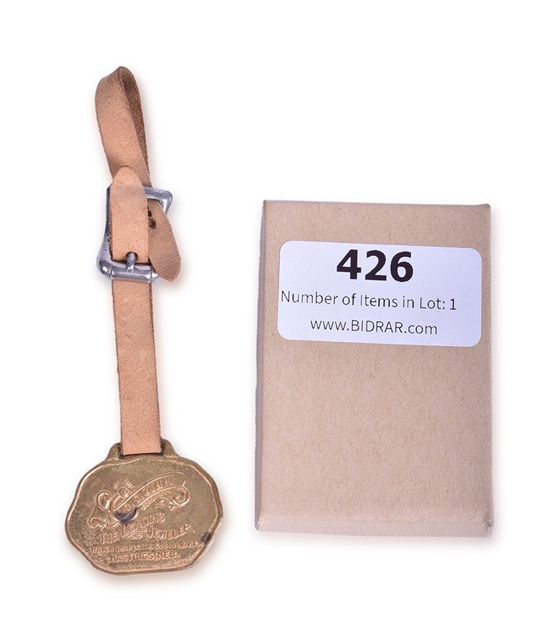 426 - O.C. Zinn CB&Q / Burlington Watch Inspector Pocket Watch Fob thumbnail