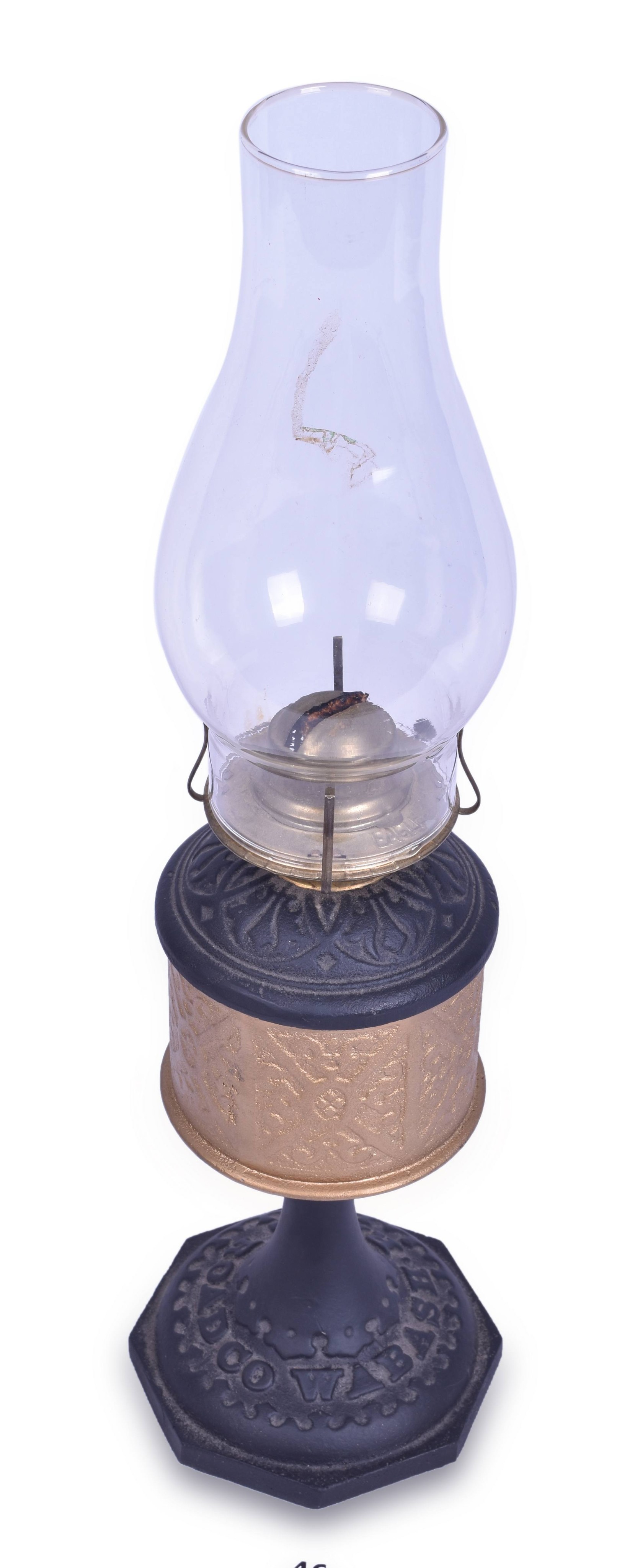 463 - Restored Cast Iron Wabash Railroad Table Lamp thumbnail