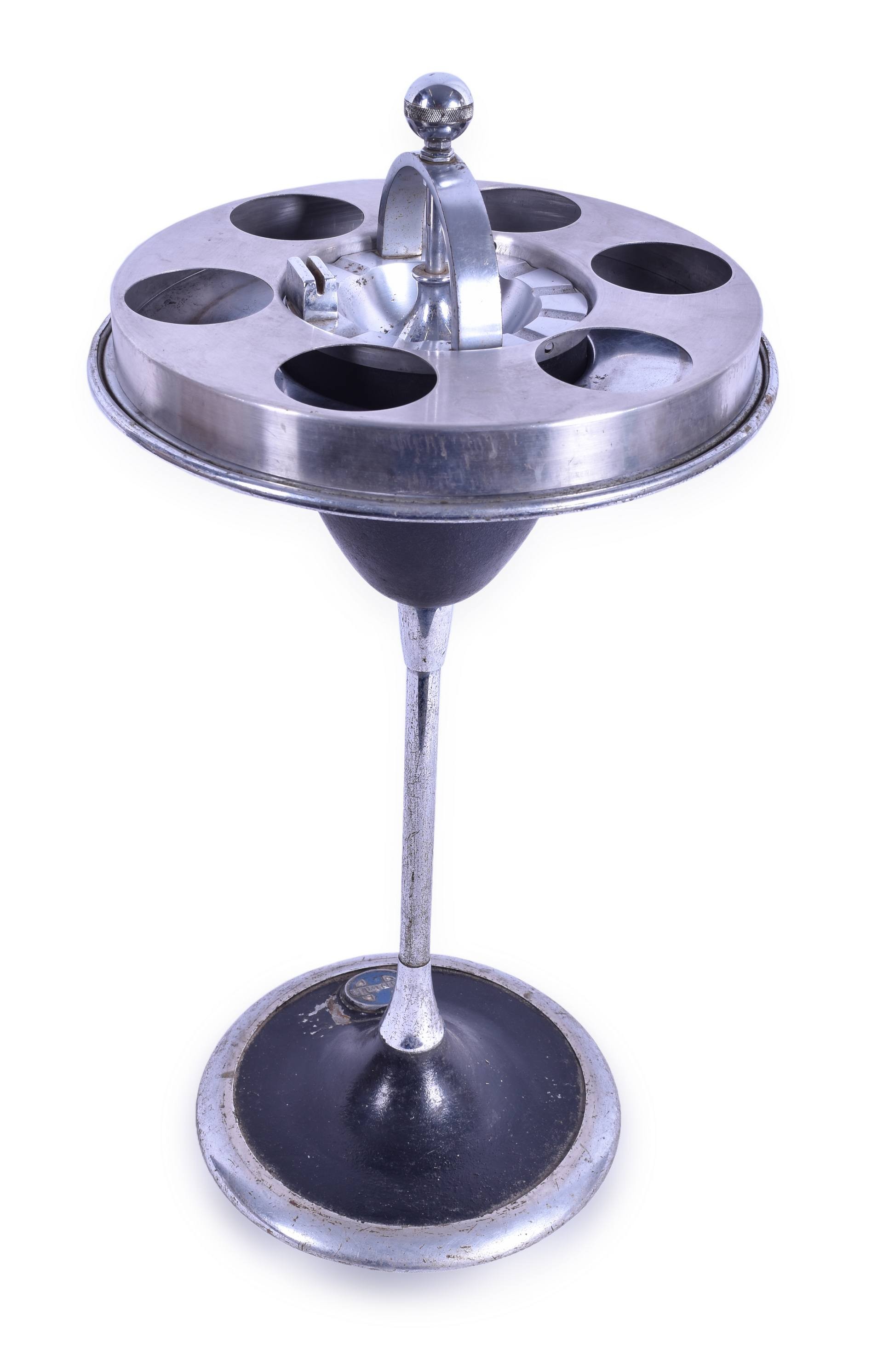 476 - Santa Fe Railway Smoking Stand w/ Herald in Base thumbnail