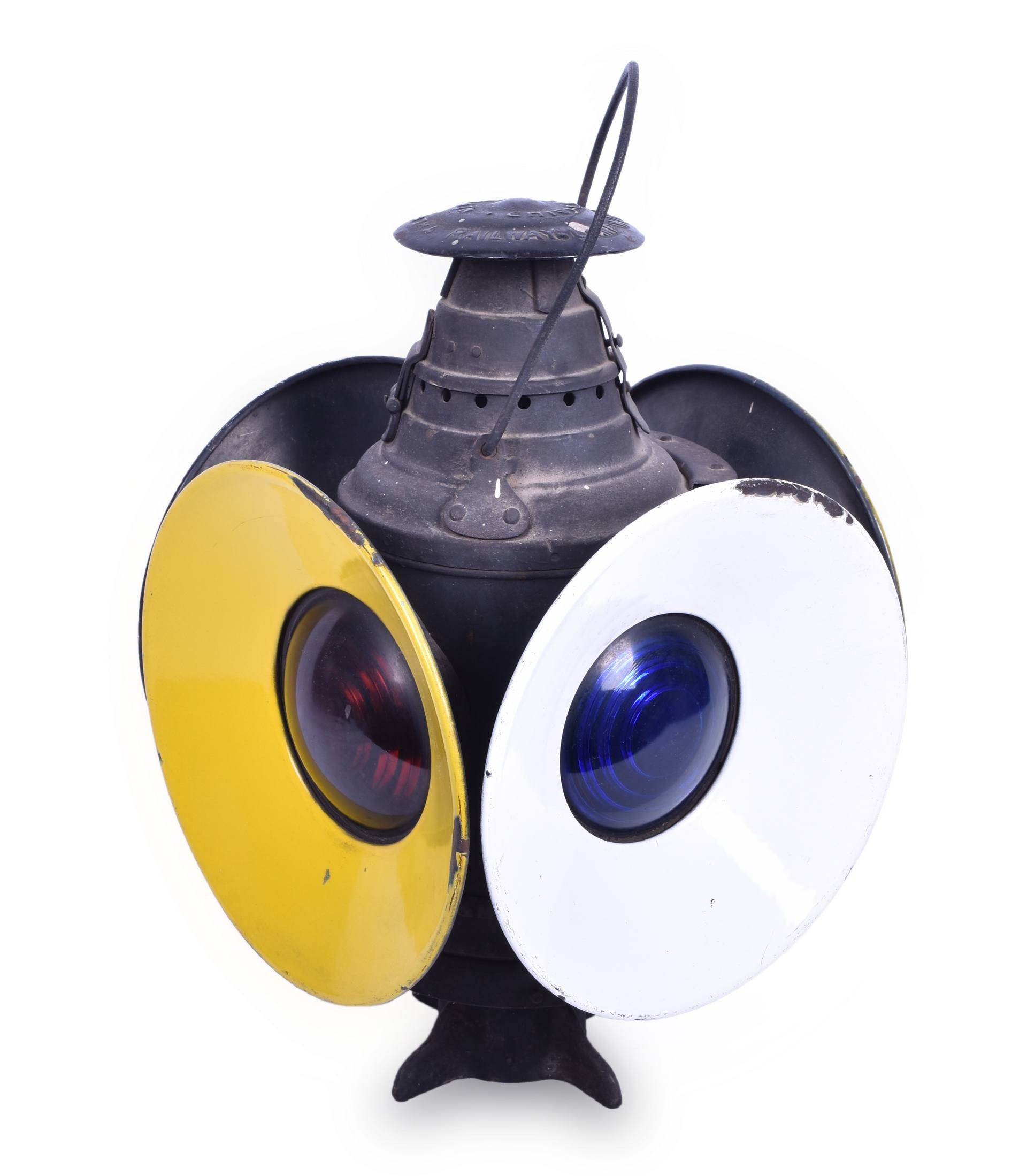 482 - Dressel Railroad Switch Lantern w/ White and Yellow Day Targets thumbnail
