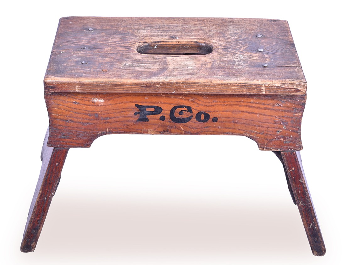 499 - Pullman Company Marked Wooden Berth Step Stool thumbnail