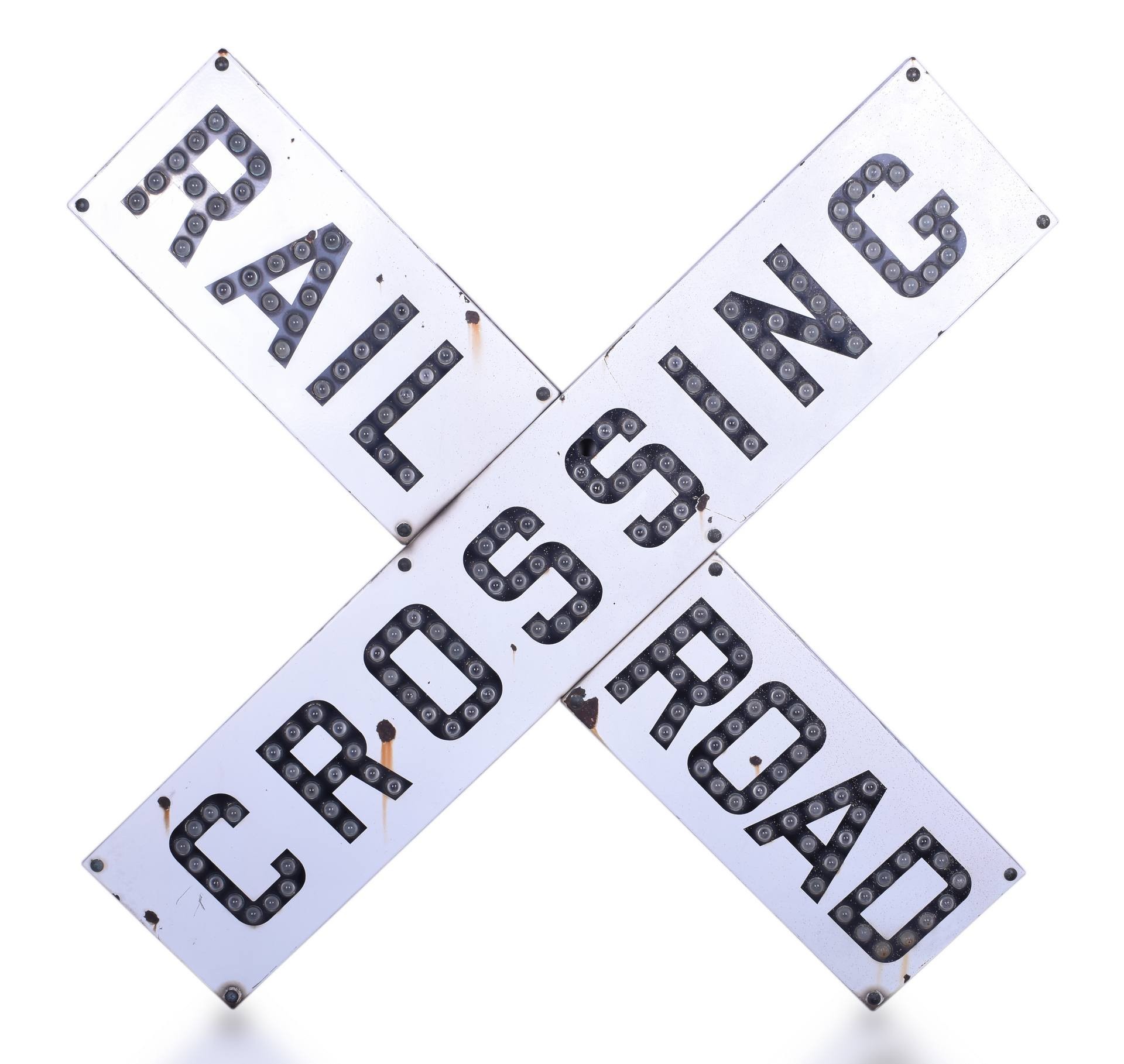 506 - GRS Railroad Crossing Crossbucks w/ Cat Eyes thumbnail
