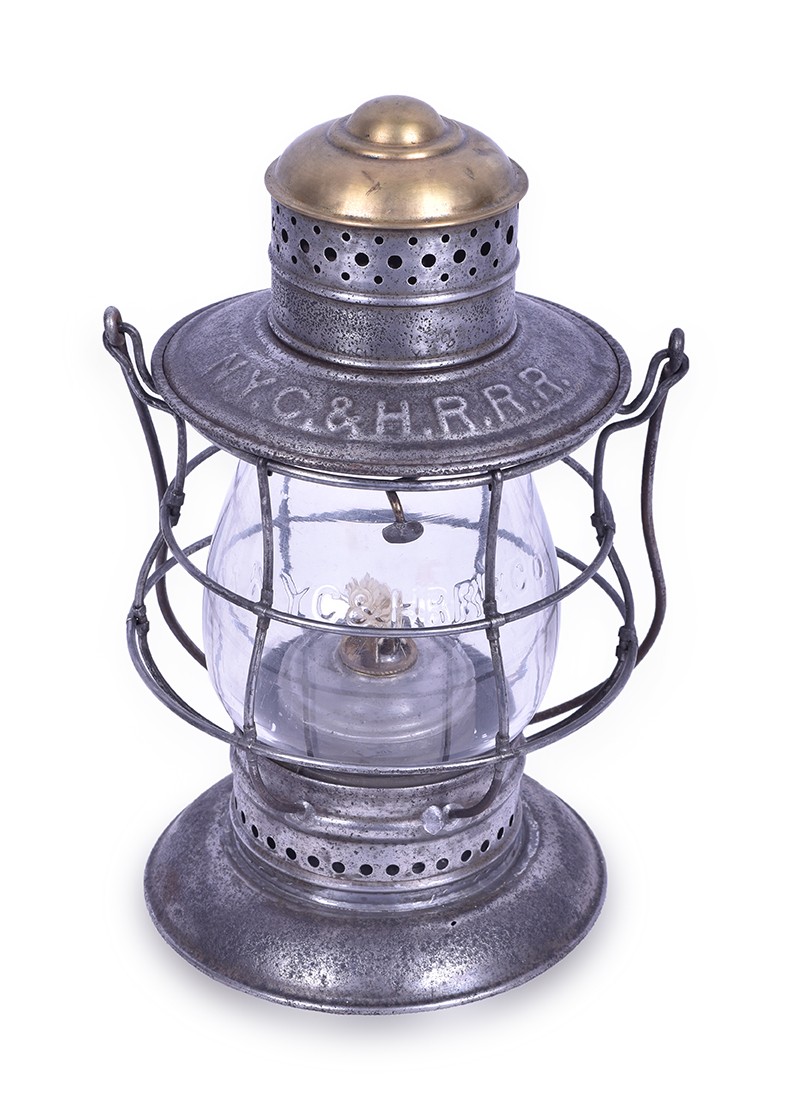 507 - SG&L Brass Top New York Central & Hudson River Railroad Lantern thumbnail