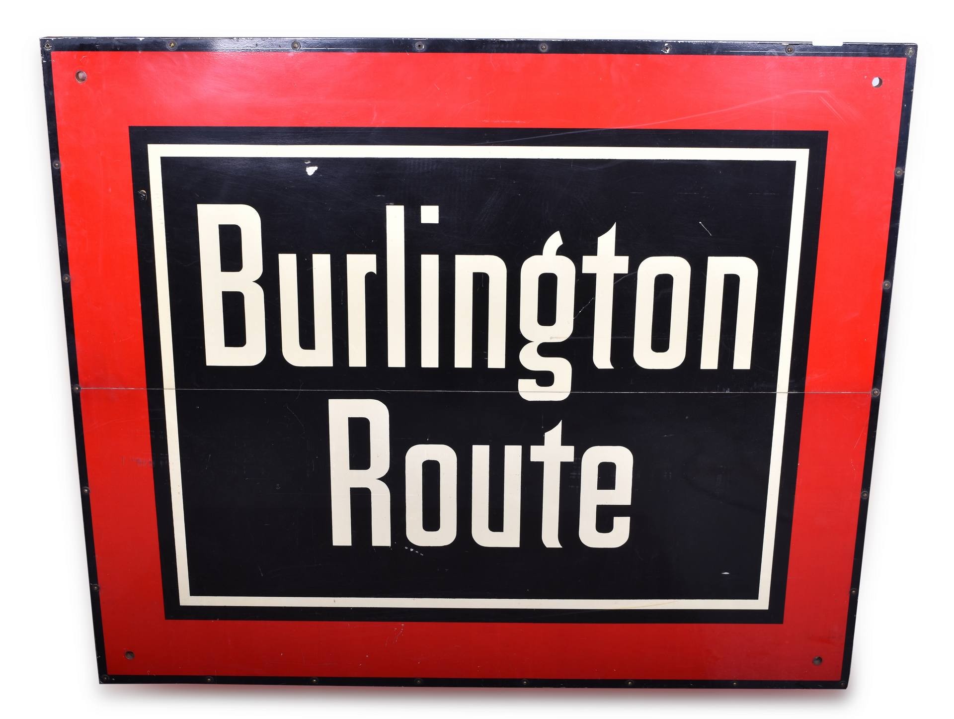 510 - Large Burlington Route Aluminum Sign thumbnail