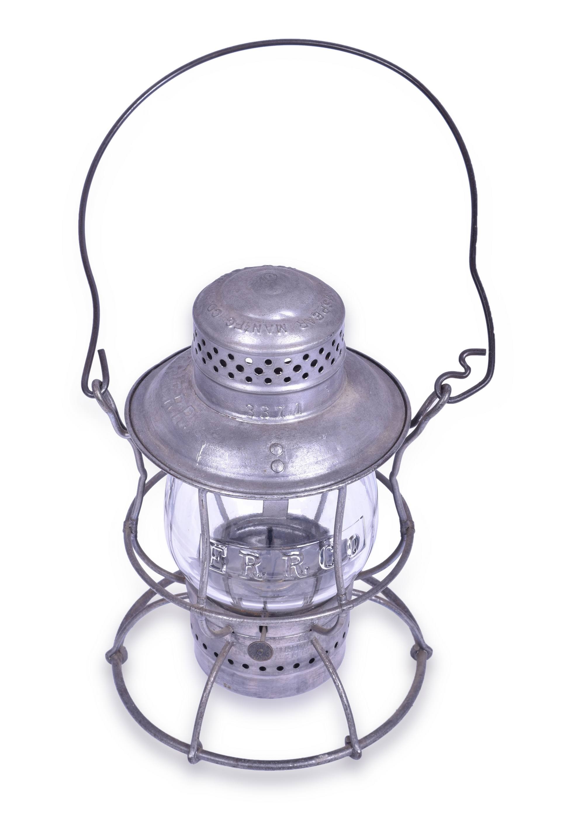 513 - Armspear Erie Railroad Giant No. 12 Lantern w/ Clear Cast Globe thumbnail