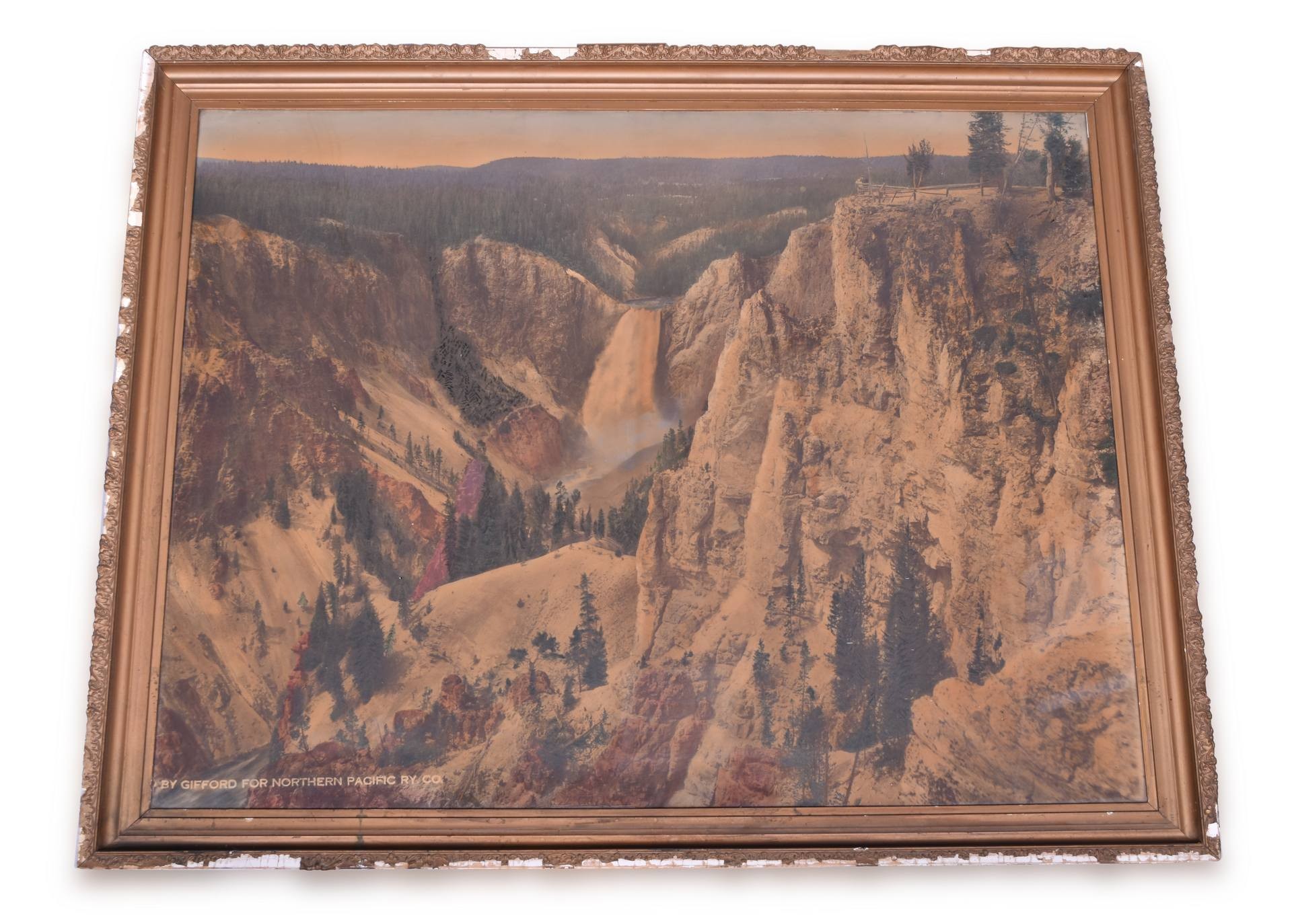 514 - Northern Pacific Railway / Benjamin A. Gifford - Lower Falls Yellowstone River Large Panoramic thumbnail