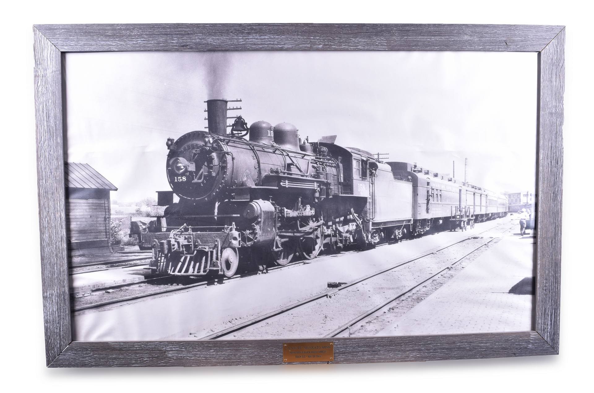 532 - Large Chicago and Northwestern Railroad - Minnesota Black Hills Express - Framed Photograph thumbnail