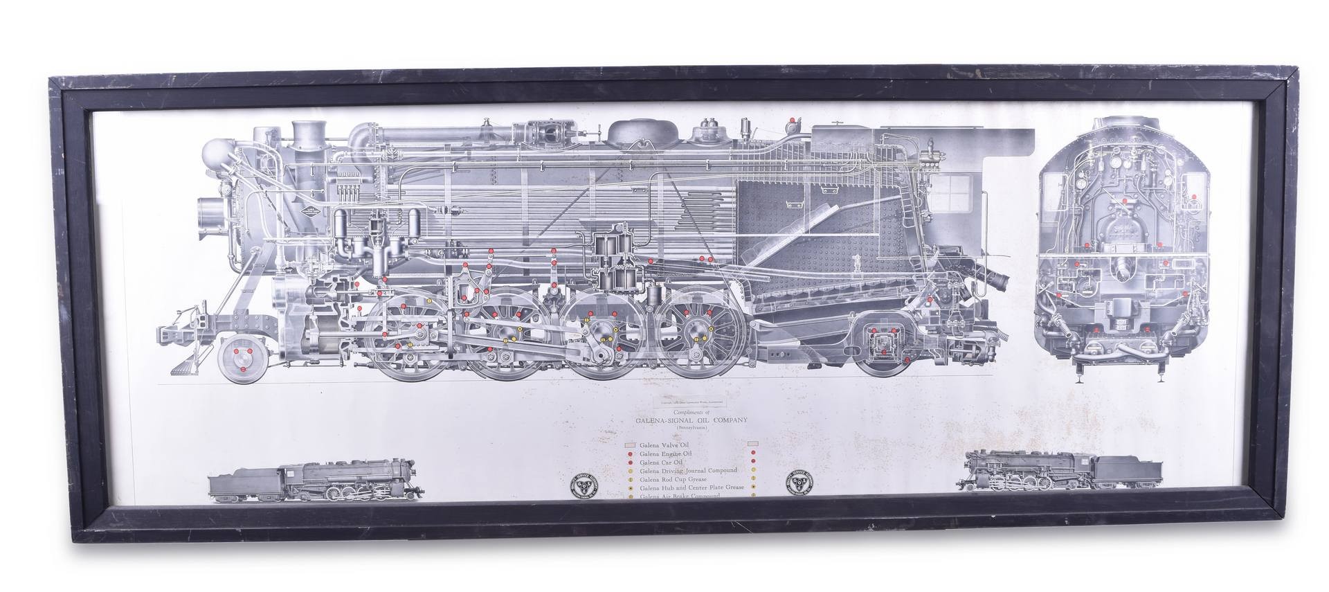 552 - Galena Signal Oil Co. / Lima Locomotive Works Steam Locomotive Lubrication Chart thumbnail