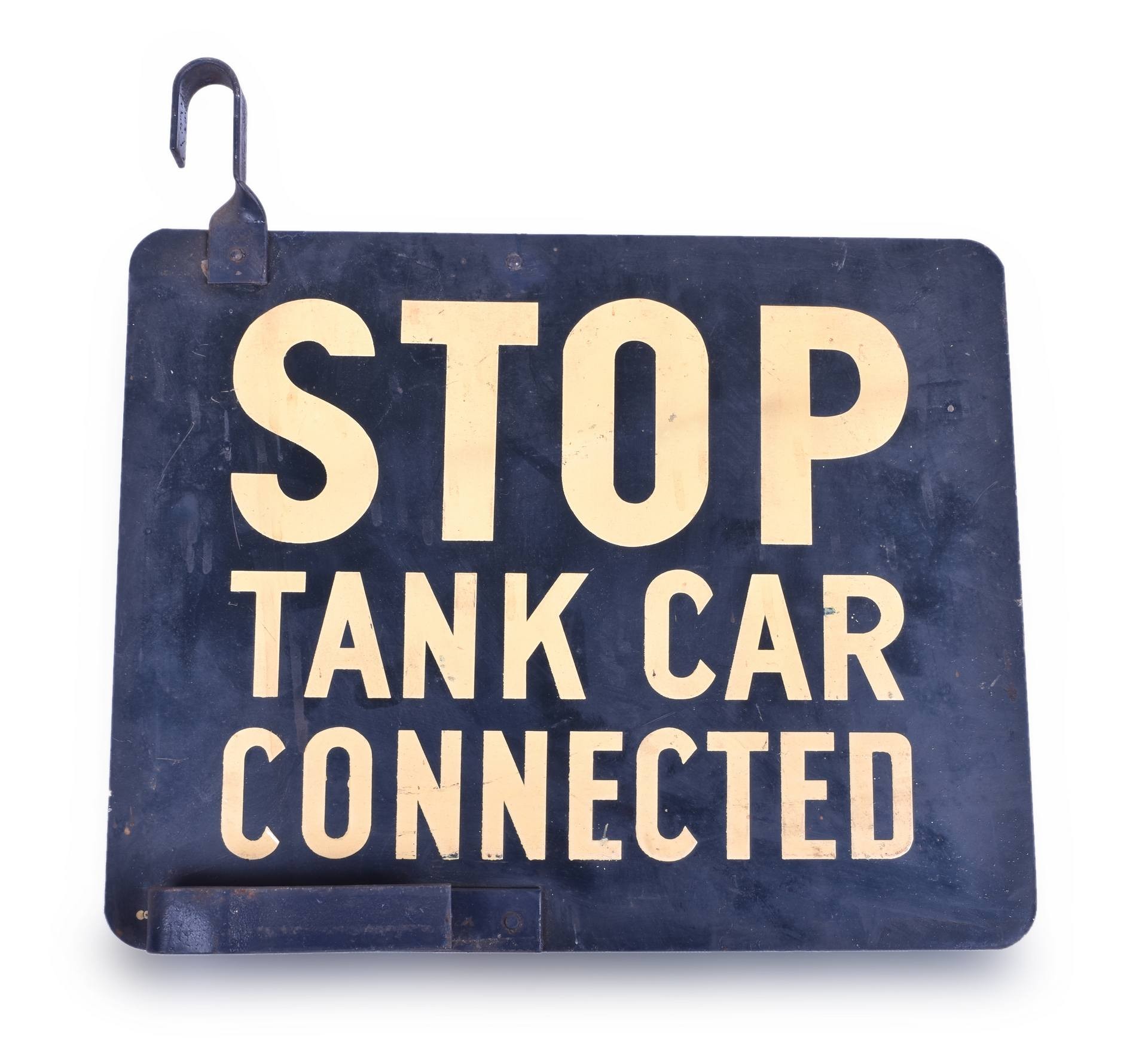577 - Stop Tank car Connected Steel Painted Sign thumbnail