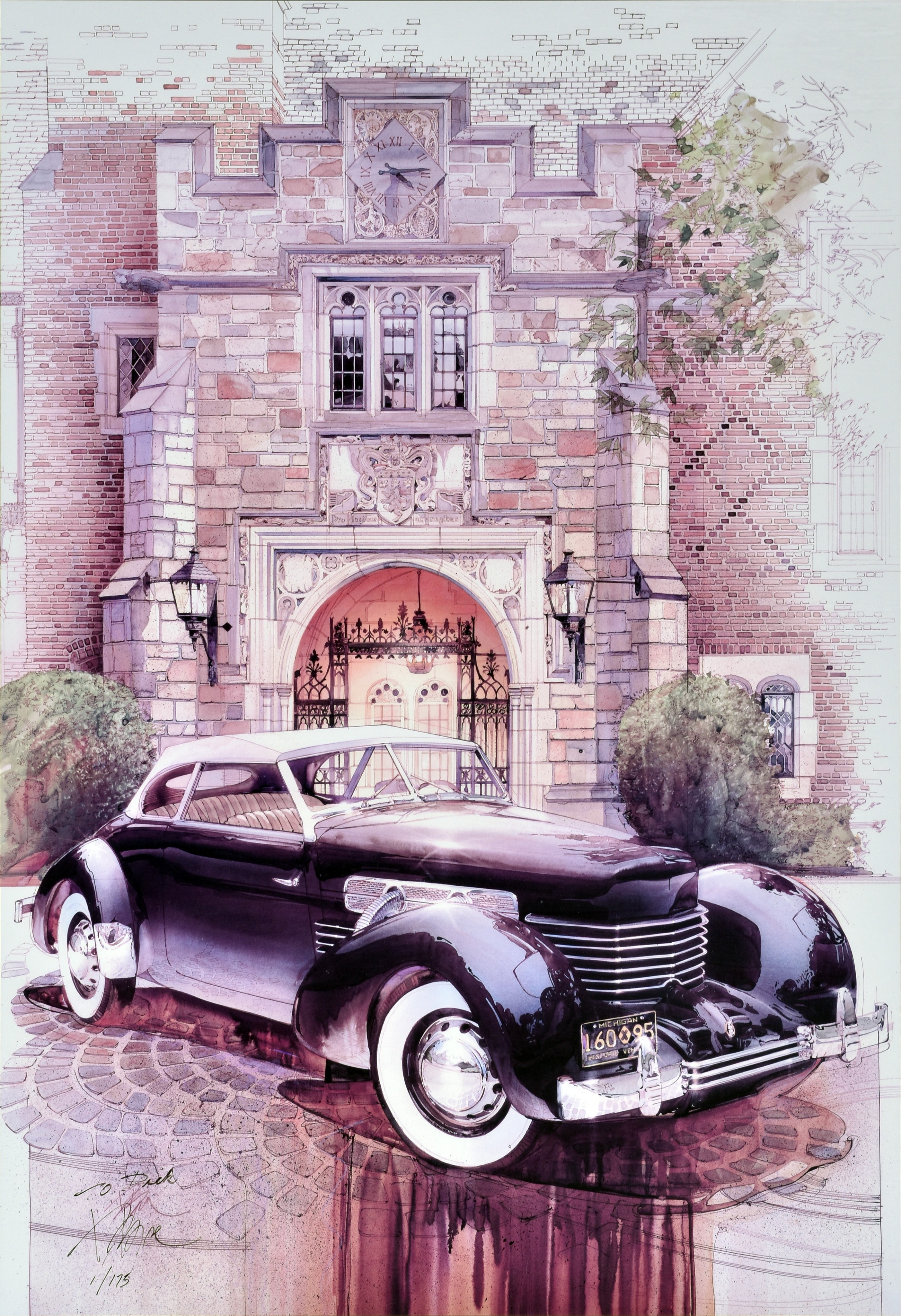 5 - 1991 Concours d'Elegance Poster - SERIAL #1 - Signed thumbnail