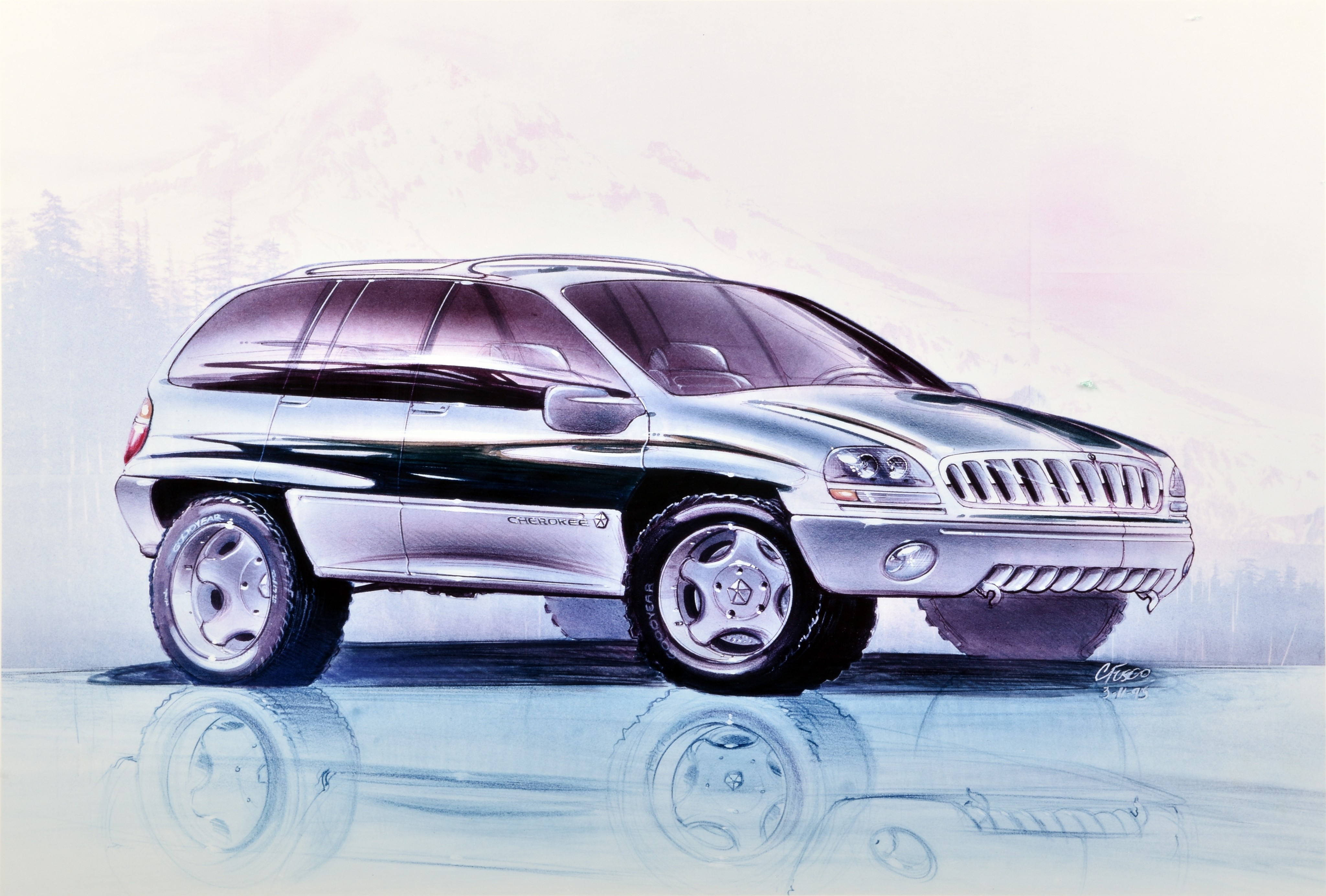 29 - 1995 Jeep Cherokee Concept Rendering thumbnail